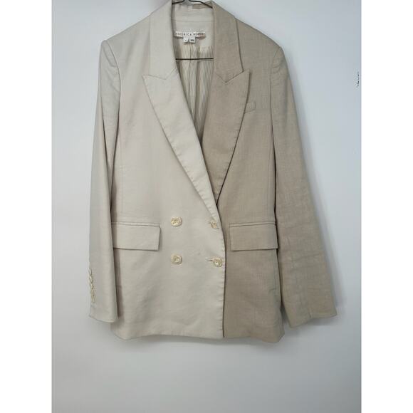 Veronica Beard | Cream Double-Breasted Blazer - Picture 6 of 11